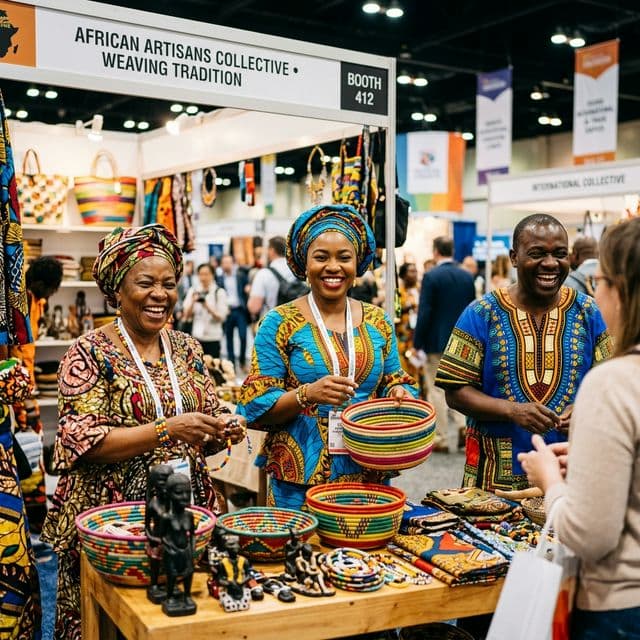 African Vendors at Market